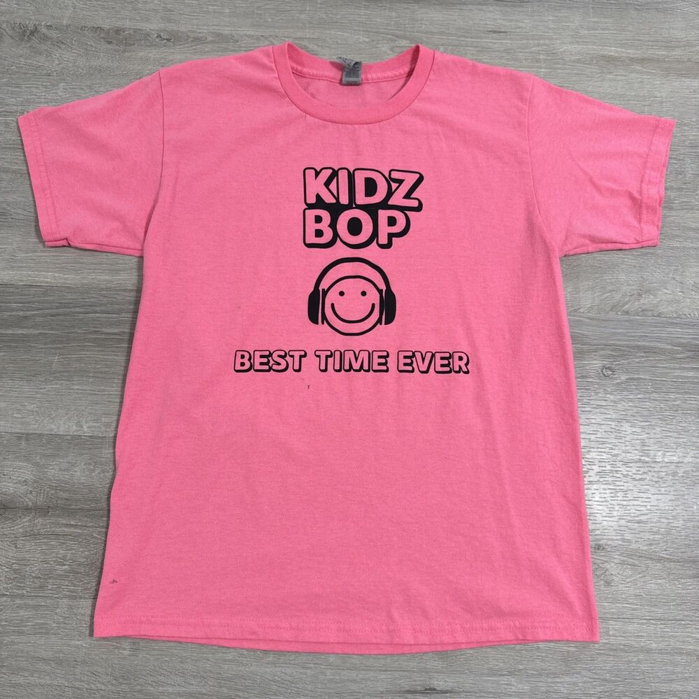 KIDZ Bop Shirt Youth Large Pink Best Time Ever Headphones Music